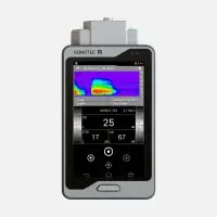 Sonotec Sonaphone®III displaying thermal scan with measurement data and control buttons.