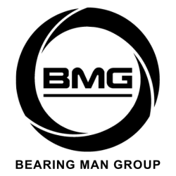 Black BMG logo on a white square background.