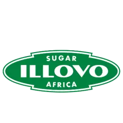 Green oval Illovo Sugar Africa logo with white text on black background