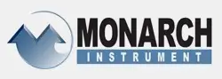 Monarch Instrument logo with stylized blue M and bold black and blue text.