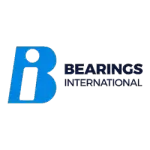 “Bearings International logo with stylized blue B and lowercase i”