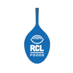 “RCL FOODS logo with spoon design and stylized eye”